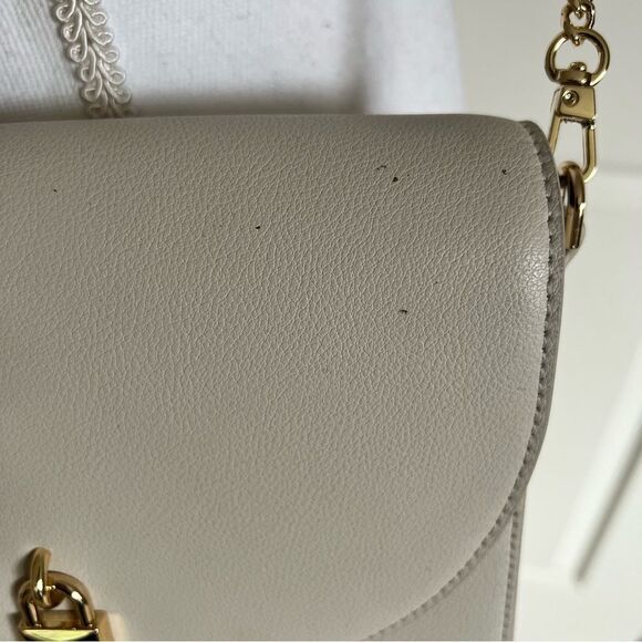 Rebecca Minkoff Love Too Leather Crossbody Bag in Cream NEW MSRP $298 (flawed) - Picture 2 of 9